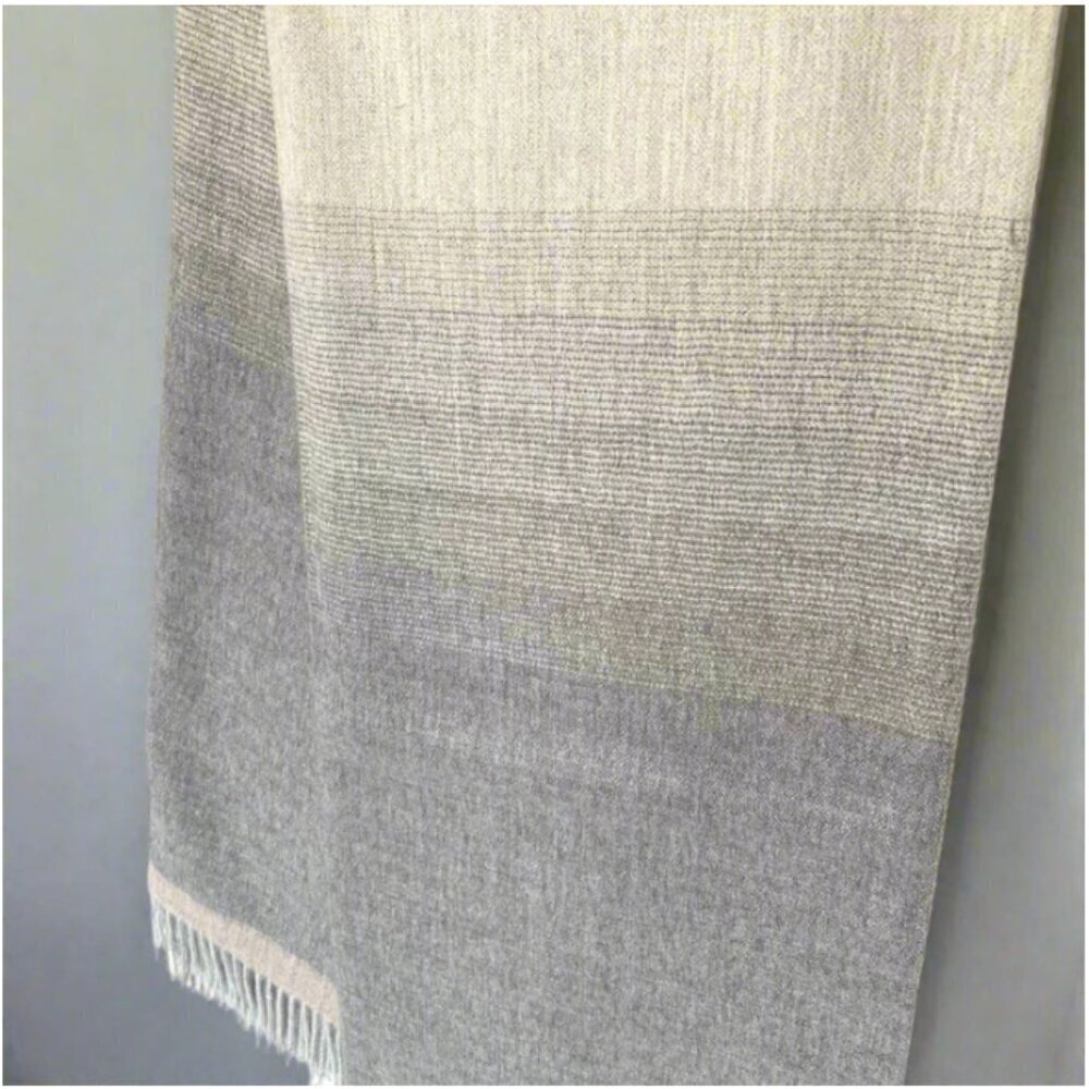 ARTZNL 100% Baby Alpaca ECO Throw Undyed Blanket Large Gray All Season Luxury - Picture 5 of 11